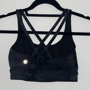 SIZE 4 CAMO LULULEMON ENERGY SPORTS BRA